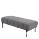 Παγκάκι Ottoman  KUBO Γκρι Ύφασμα Teddy/Μέταλλο 40x116.5x50cm