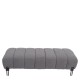 Παγκάκι Ottoman  KUBO Γκρι Ύφασμα Teddy/Μέταλλο 40x116.5x50cm