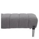 Παγκάκι Ottoman  KUBO Γκρι Ύφασμα Teddy/Μέταλλο 40x116.5x50cm