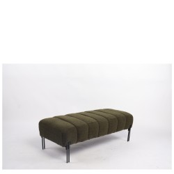 Παγκάκι Ottoman  KUBO Πράσινο Ύφασμα Teddy/Μέταλλο 40x116.5x50cm