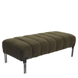 Παγκάκι Ottoman  KUBO Πράσινο Ύφασμα Teddy/Μέταλλο 40x116.5x50cm