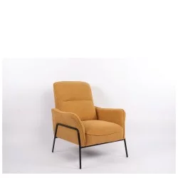 Πολυθρόνα  ELAN Πορτοκαλί Ύφασμα Κοτλέ/Μέταλλο 94x77x82cm