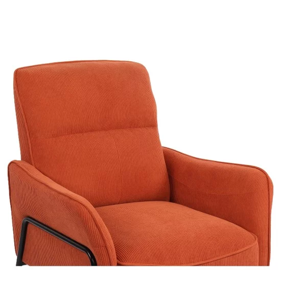 Πολυθρόνα  ELAN Σάπιο Μήλο Ύφασμα Κοτλέ/Μέταλλο 94x77x82cm