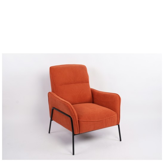 Πολυθρόνα  ELAN Σάπιο Μήλο Ύφασμα Κοτλέ/Μέταλλο 94x77x82cm