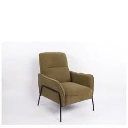 Πολυθρόνα  ELAN Πράσινο Ύφασμα Κοτλέ/Μέταλλο 94x77x82cm