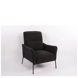 Πολυθρόνα  ELAN Μαύρο Ύφασμα Κοτλέ/Μέταλλο 94x77x82cm