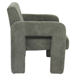 Πολυθρόνα  VELORA Πράσινο Ύφασμα/Ξύλο 75x68x69cm