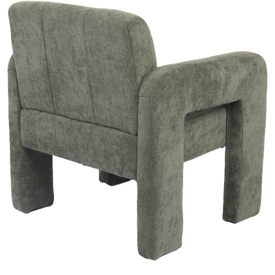 Πολυθρόνα  VELORA Πράσινο Ύφασμα/Ξύλο 75x68x69cm