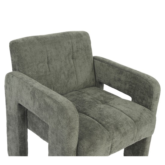 Πολυθρόνα  VELORA Πράσινο Ύφασμα/Ξύλο 75x68x69cm