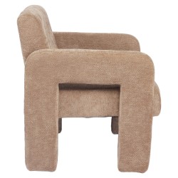 Πολυθρόνα  VELORA Μπεζ Ύφασμα/Ξύλο 75x68x69cm