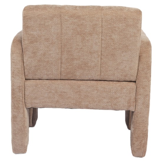 Πολυθρόνα  VELORA Μπεζ Ύφασμα/Ξύλο 75x68x69cm