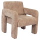 Πολυθρόνα  VELORA Μπεζ Ύφασμα/Ξύλο 75x68x69cm