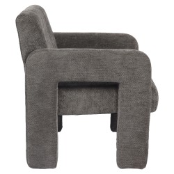 Πολυθρόνα  VELORA Γκρι Ανοιχτό Ύφασμα/Ξύλο 75x68x69cm