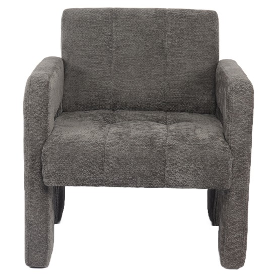 Πολυθρόνα  VELORA Γκρι Ανοιχτό Ύφασμα/Ξύλο 75x68x69cm