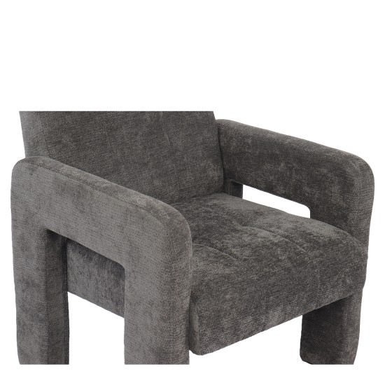 Πολυθρόνα  VELORA Γκρι Ανοιχτό Ύφασμα/Ξύλο 75x68x69cm