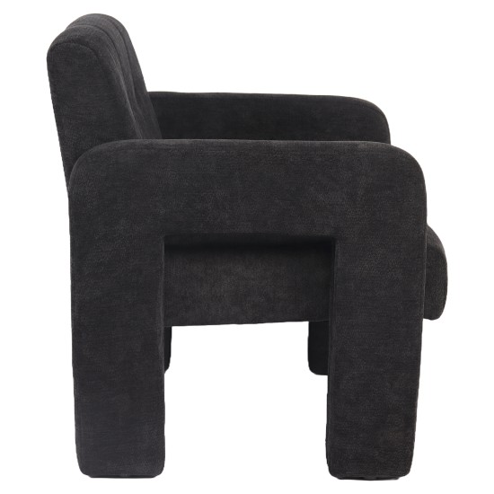 Πολυθρόνα  VELORA Γκρι Σκούρο Ύφασμα/Ξύλο 75x68x69cm