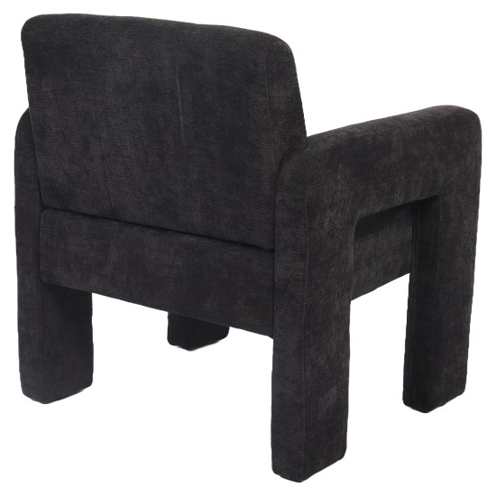 Πολυθρόνα  VELORA Γκρι Σκούρο Ύφασμα/Ξύλο 75x68x69cm