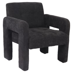 Πολυθρόνα  VELORA Γκρι Σκούρο Ύφασμα/Ξύλο 75x68x69cm