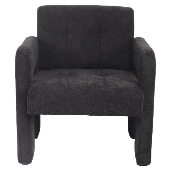 Πολυθρόνα  VELORA Γκρι Σκούρο Ύφασμα/Ξύλο 75x68x69cm