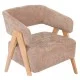 Πολυθρόνα  BARTON Καφέ Ύφασμα/Ξύλο 67x66x74cm