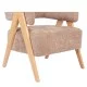 Πολυθρόνα  BARTON Καφέ Ύφασμα/Ξύλο 67x66x74cm
