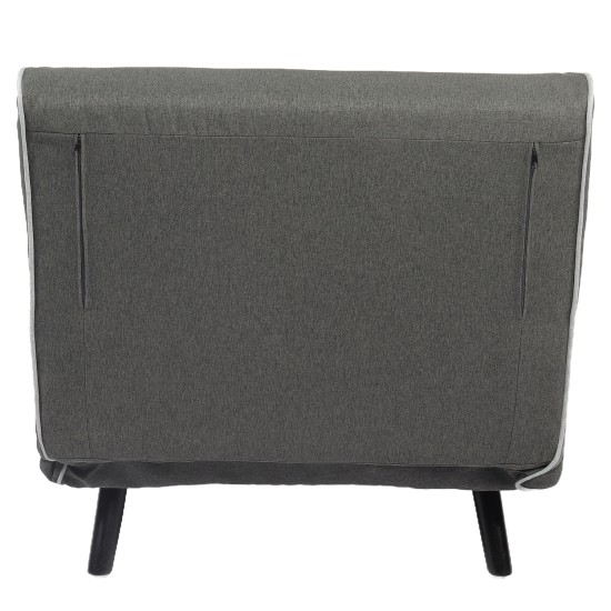 Κρεβάτι Ράντζο  CALISTA Γκρι/Γκρι Ανοιχτό Ύφασμα/Ξύλο/Μέταλλο 78x200x28cm