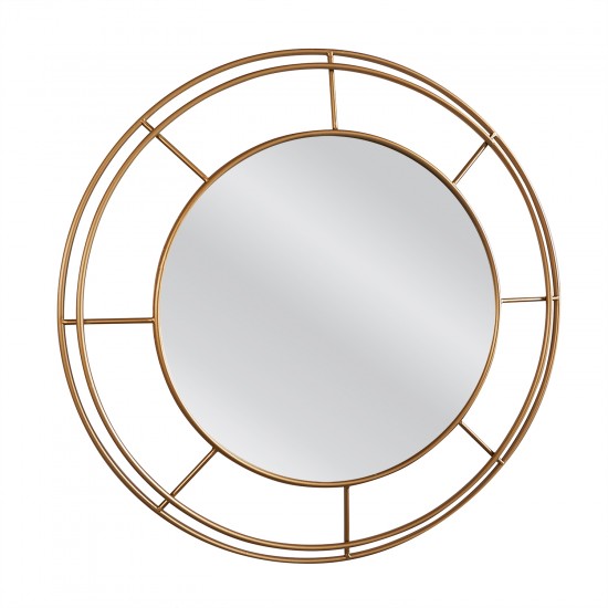 Καθρέπτης Τοίχου ArteLibre AGHAN Χρυσό Μέταλλο/Γυαλί 80x3x80cm - ART-14790006