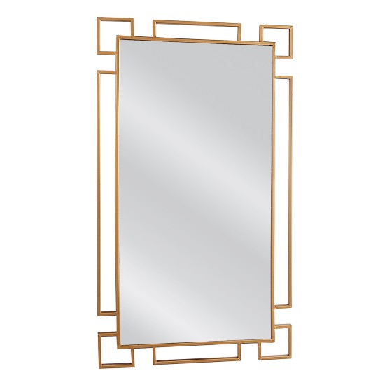 Καθρέπτης Τοίχου ArteLibre BELDIR Χρυσό Μέταλλο/Γυαλί 100x1.5x55cm - ART-14790031