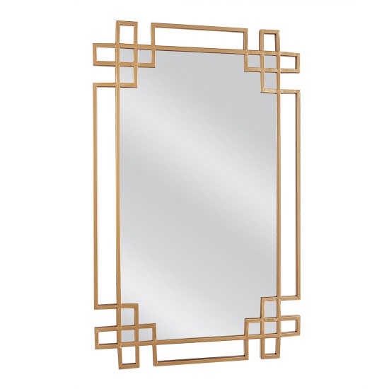 Καθρέπτης Τοίχου ArteLibre BELEN Χρυσό Μέταλλο/Γυαλί 80x1.5x50cm - ART-14790032