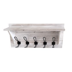 Κρεμάστρα Τοίχου  ESTE Γκρι Ξύλο 61x9.5x25.5cm Κρεμάστρα Τοίχου  ESTE Γκρι Ξύλο 61x9.5x25.5cm