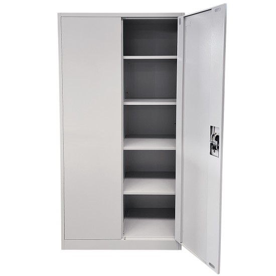 Ντουλάπα DWALIN Ανοιχτό Γκρι Μέταλλο 90x45x180cm Ντουλάπα DWALIN Ανοιχτό Γκρι Μέταλλο 90x45x180cm