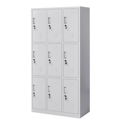 Φοριαμός  9 Θέσεων EARNUR Ανοιχτό Γκρι Μέταλλο 90x45x185cm Φοριαμός  9 Θέσεων EARNUR Ανοιχτό Γκρι Μέταλλο 90x45x185cm