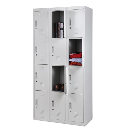 Φοριαμός 12 Θέσεων ELENDIL Ανοιχτό Γκρι Μέταλλο 90x40x185cm Φοριαμός 12 Θέσεων ELENDIL Ανοιχτό Γκρι Μέταλλο 90x40x185cm