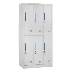 Φοριαμός  6 Θέσεων ELBORON Ανοιχτό Γκρι Μέταλλο 90x45x185cm Φοριαμός  6 Θέσεων ELBORON Ανοιχτό Γκρι Μέταλλο 90x45x185cm