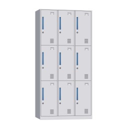 Φοριαμός  9 Θέσεων ELDAR Ανοιχτό Γκρι Μέταλλο 90x45x185cm Φοριαμός  9 Θέσεων ELDAR Ανοιχτό Γκρι Μέταλλο 90x45x185cm