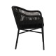 Πολυθρόνα Κήπου KAGERA Μαύρο Αλουμίνιο/Rattan 45x42x84cm Πολυθρόνα Κήπου KAGERA Μαύρο Αλουμίνιο/Rattan 45x42x84cm