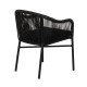Πολυθρόνα Κήπου KAGERA Μαύρο Αλουμίνιο/Rattan 45x42x84cm Πολυθρόνα Κήπου KAGERA Μαύρο Αλουμίνιο/Rattan 45x42x84cm