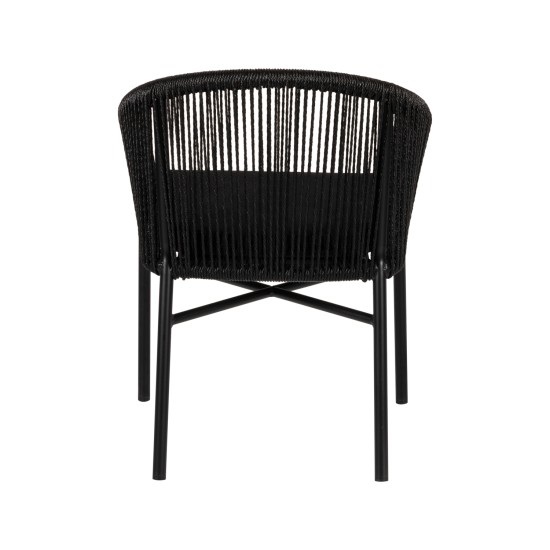Πολυθρόνα Κήπου KAGERA Μαύρο Αλουμίνιο/Rattan 45x42x84cm Πολυθρόνα Κήπου KAGERA Μαύρο Αλουμίνιο/Rattan 45x42x84cm