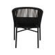 Πολυθρόνα Κήπου KAGERA Μαύρο Αλουμίνιο/Rattan 45x42x84cm Πολυθρόνα Κήπου KAGERA Μαύρο Αλουμίνιο/Rattan 45x42x84cm