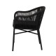 Πολυθρόνα Κήπου KAGERA Μαύρο Αλουμίνιο/Rattan 45x42x84cm Πολυθρόνα Κήπου KAGERA Μαύρο Αλουμίνιο/Rattan 45x42x84cm