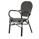 Καρέκλα Κήπου BOALI Μαύρο/Λευκό Αλουμίνιο/Rattan 41x45x92cm Καρέκλα Κήπου BOALI Μαύρο/Λευκό Αλουμίνιο/Rattan 41x45x92cm