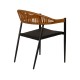 Πολυθρόνα Κήπου LIVINGSTONE Μαύρο/Καφέ Αλουμίνιο/Rattan 56x55x76cm Πολυθρόνα Κήπου LIVINGSTONE Μαύρο/Καφέ Αλουμίνιο/Rattan 56x55x76cm