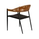 Πολυθρόνα Κήπου LIVINGSTONE Μαύρο/Καφέ Αλουμίνιο/Rattan 56x55x76cm Πολυθρόνα Κήπου LIVINGSTONE Μαύρο/Καφέ Αλουμίνιο/Rattan 56x55x76cm
