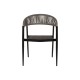Πολυθρόνα Κήπου LIVINGSTONE Μαύρο/Γκρι Αλουμίνιο/Rattan 56x55x76cm Πολυθρόνα Κήπου LIVINGSTONE Μαύρο/Γκρι Αλουμίνιο/Rattan 56x55x76cm