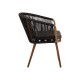 Πολυθρόνα Κήπου LOFOI Μαύρο/Καφέ Αλουμίνιο/Rattan 60x62x81cm Πολυθρόνα Κήπου LOFOI Μαύρο/Καφέ Αλουμίνιο/Rattan 60x62x81cm