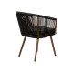 Πολυθρόνα Κήπου LOFOI Μαύρο/Καφέ Αλουμίνιο/Rattan 60x62x81cm Πολυθρόνα Κήπου LOFOI Μαύρο/Καφέ Αλουμίνιο/Rattan 60x62x81cm