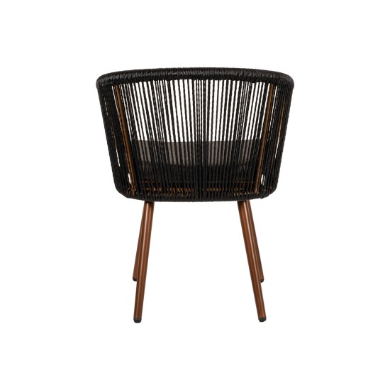 Πολυθρόνα Κήπου LOFOI Μαύρο/Καφέ Αλουμίνιο/Rattan 60x62x81cm Πολυθρόνα Κήπου LOFOI Μαύρο/Καφέ Αλουμίνιο/Rattan 60x62x81cm
