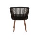 Πολυθρόνα Κήπου LOFOI Μαύρο/Καφέ Αλουμίνιο/Rattan 60x62x81cm Πολυθρόνα Κήπου LOFOI Μαύρο/Καφέ Αλουμίνιο/Rattan 60x62x81cm