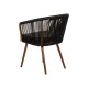 Πολυθρόνα Κήπου LOFOI Μαύρο/Καφέ Αλουμίνιο/Rattan 60x62x81cm Πολυθρόνα Κήπου LOFOI Μαύρο/Καφέ Αλουμίνιο/Rattan 60x62x81cm