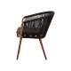 Πολυθρόνα Κήπου LOFOI Μαύρο/Καφέ Αλουμίνιο/Rattan 60x62x81cm Πολυθρόνα Κήπου LOFOI Μαύρο/Καφέ Αλουμίνιο/Rattan 60x62x81cm